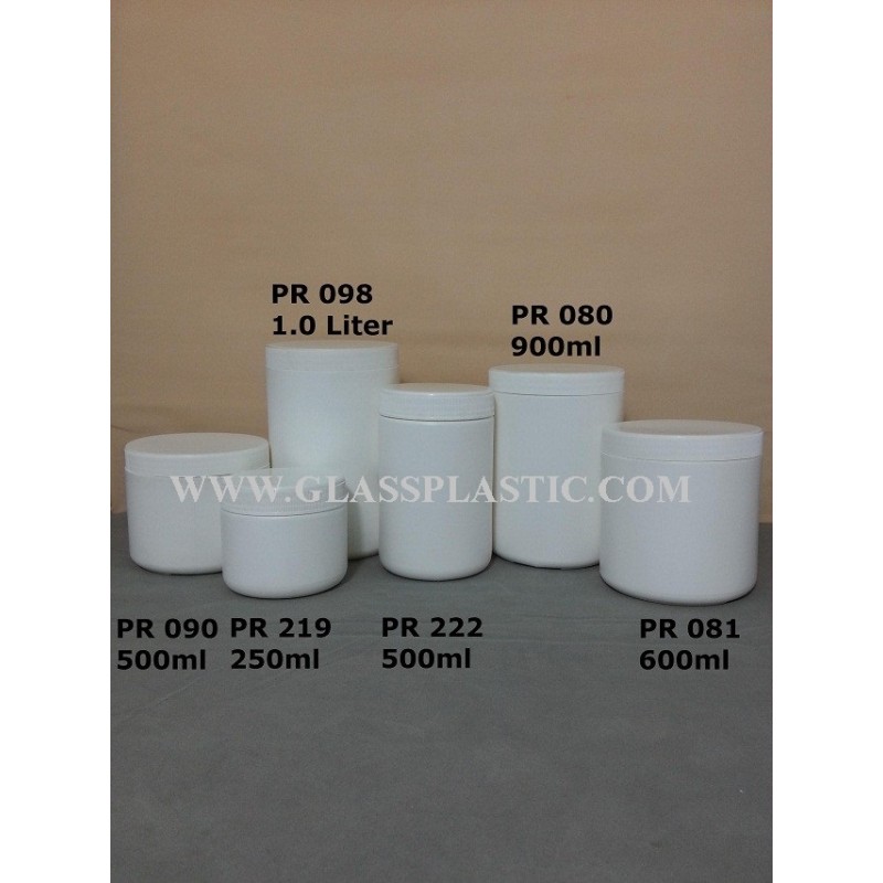 Wide Mouth HDPE Container: 250ml to 1.0 Liter