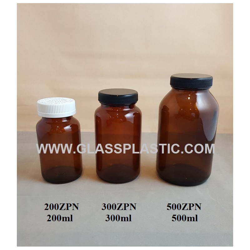 Tablet Glass Bottle (Screw Cap) -2