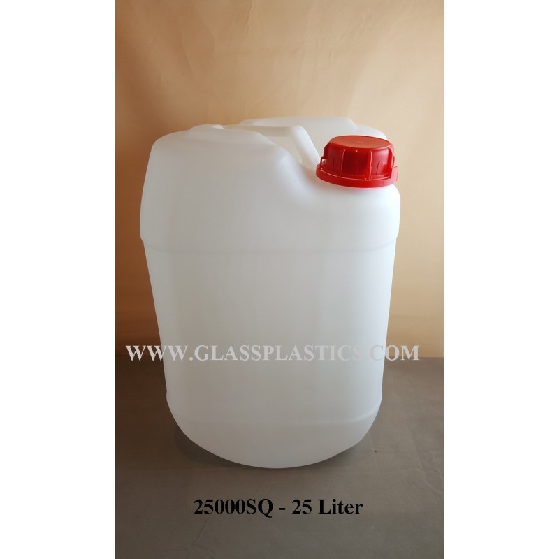 Square HDPE Container:  25 Liter