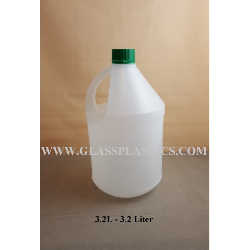 Round HDPE Container: 3.2 Liter