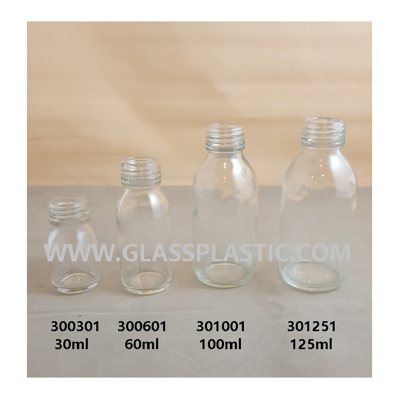 Clear Syrup Bottle – 30ml – 200ml