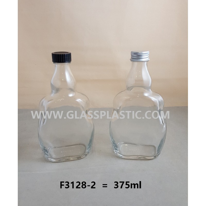 Flat Glass Bottle – 375ml