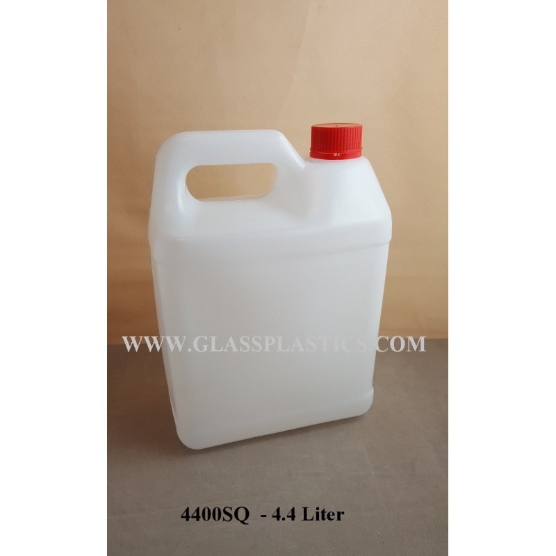 Square HDPE Container: 4.4 Liter