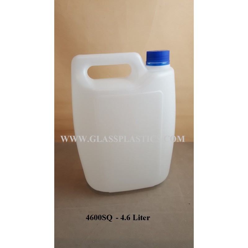 Square HDPE Container: 4.6 Liter