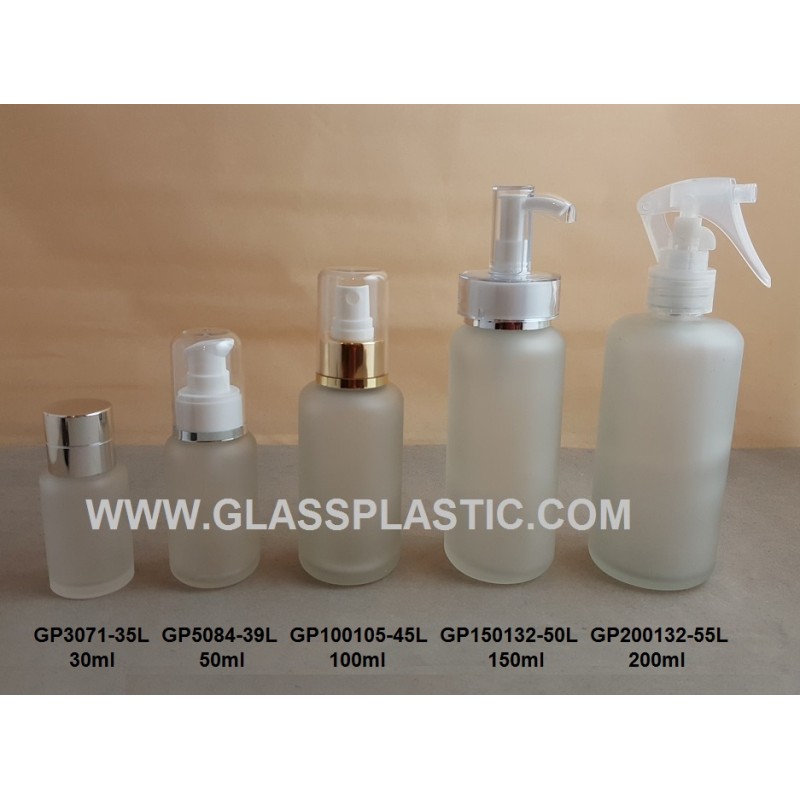 Cosmetic Glass Bottle – 30ml to 200ml (Round Shape)