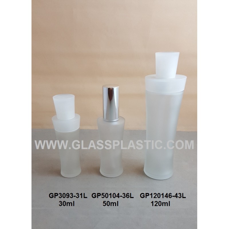 Cosmetic Glass Bottle – 30ml to 120ml (Curve Shape)