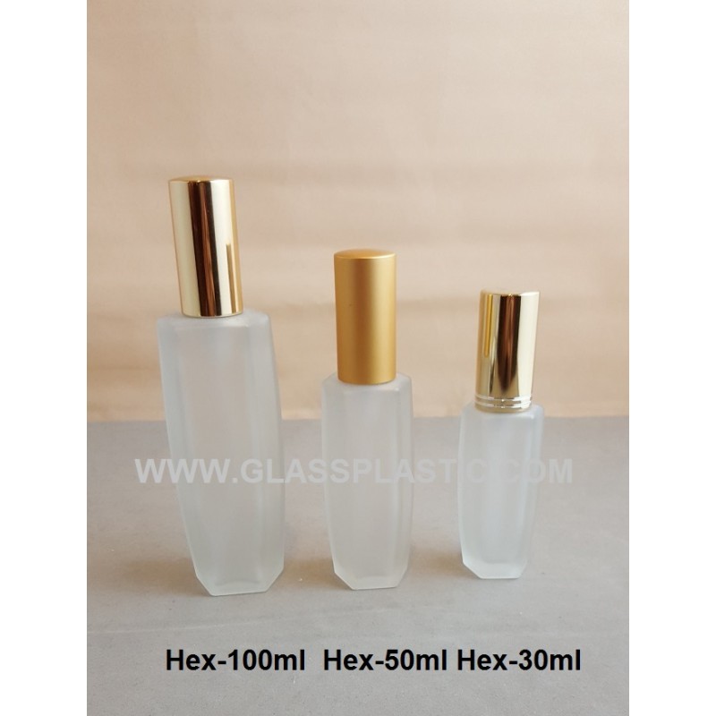 Cosmetic Glass Bottle – Hexagon Shape