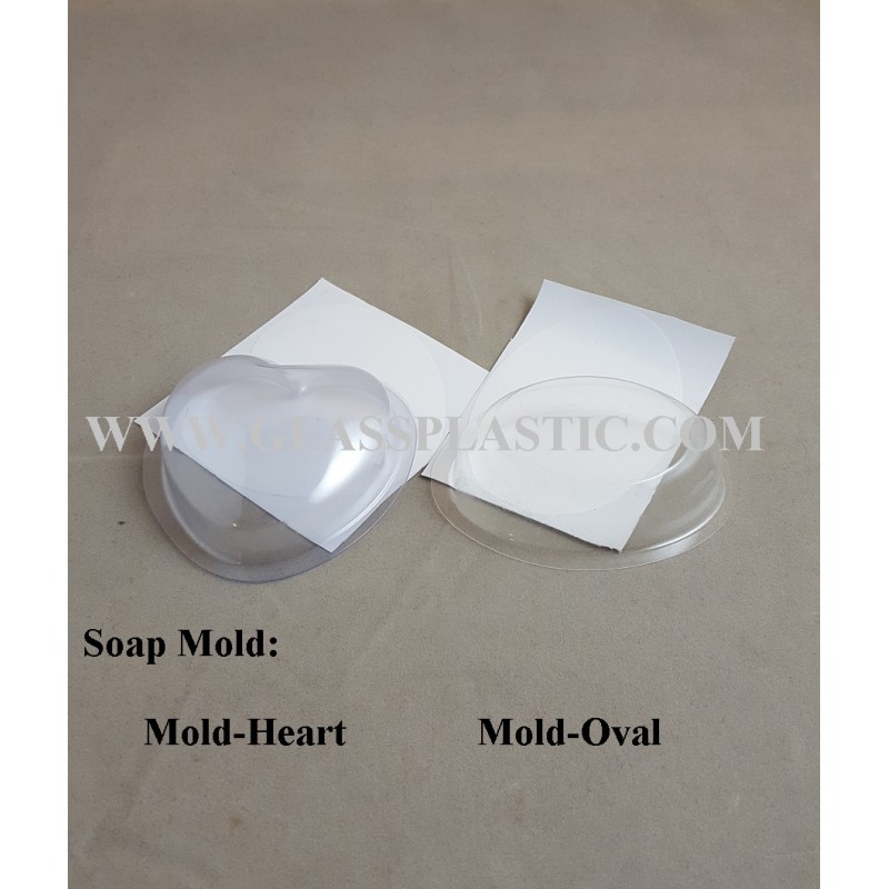 Soap Mold – Heart, Oval Shape