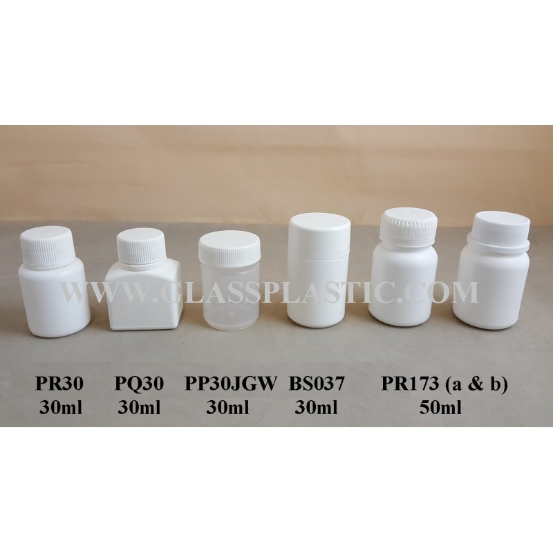 Plastic Tablet Bottle -30ml & 50ml