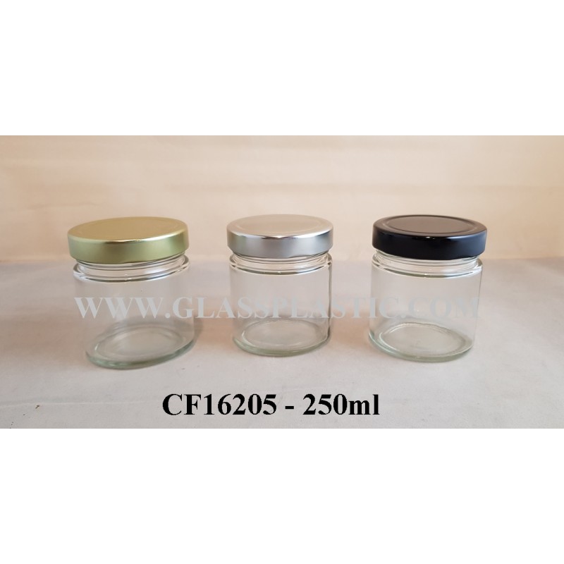 250ml Round Glass Jar  – Tall Cap