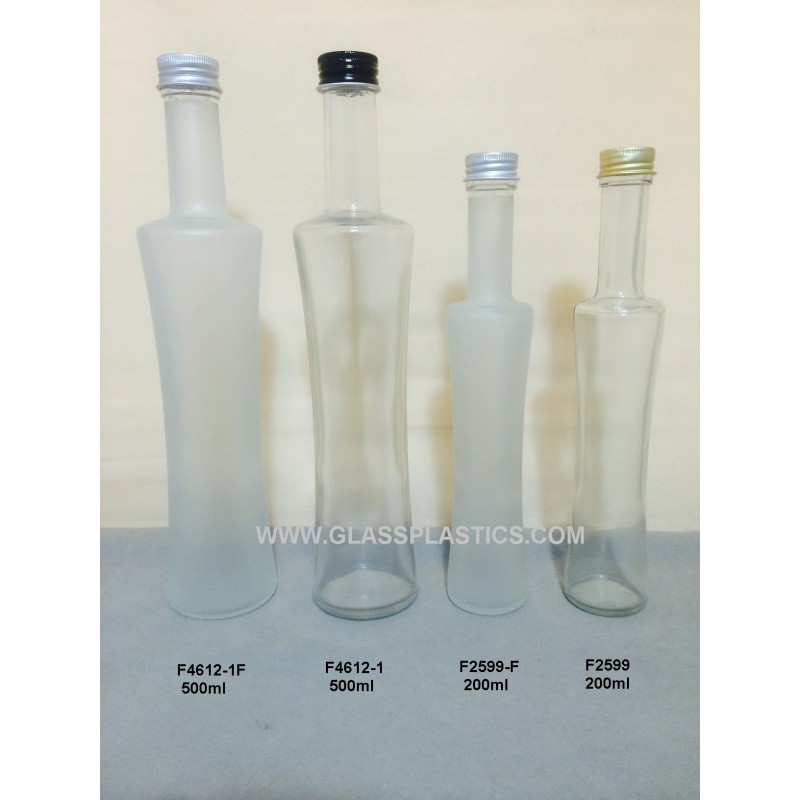 Slim Round Glass Bottle  – 500ml & 200ml