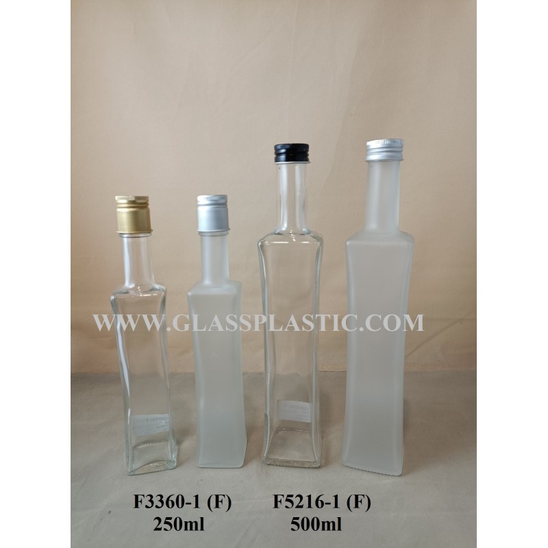 Square Slim Glass Bottle – 250ml & 500ml