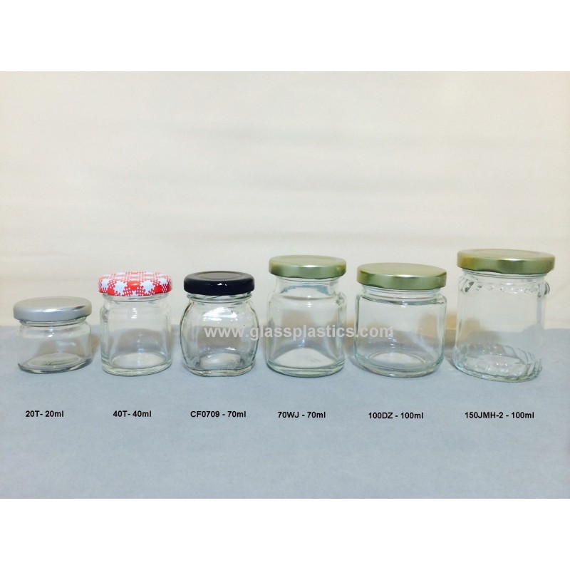 Food Glass Jar 20ml ~ 100ml