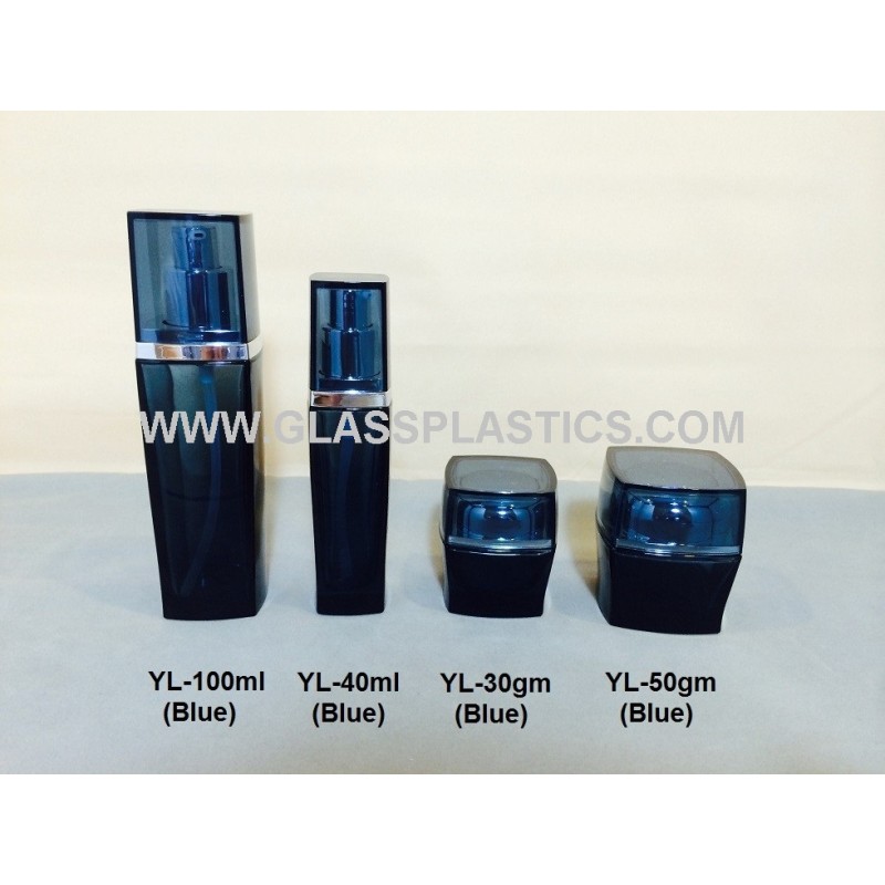 YL Series – Square Bottle & Jar (Blue)