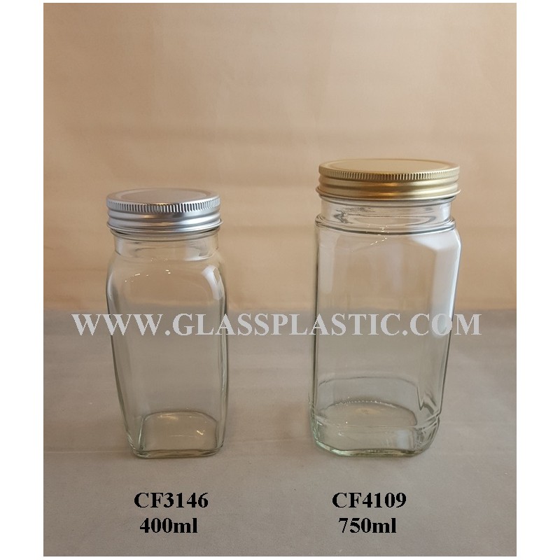 Square Food Jar – 400ml & 750ml