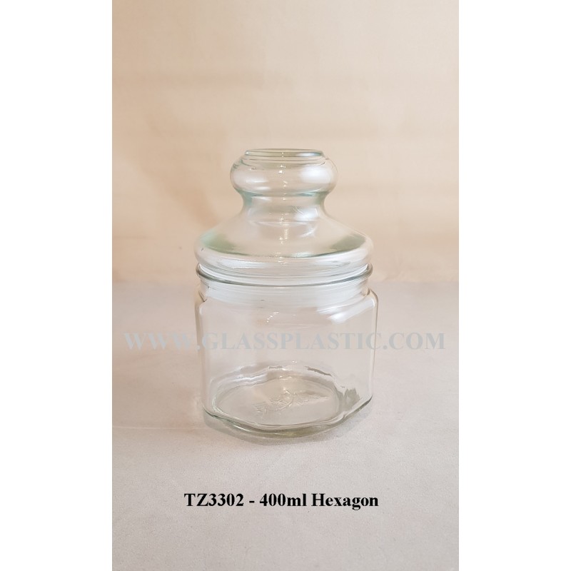 Air Tie Jar – 400ml Hexagon Shape